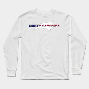 North Carolina Colored State Letters Long Sleeve T-Shirt